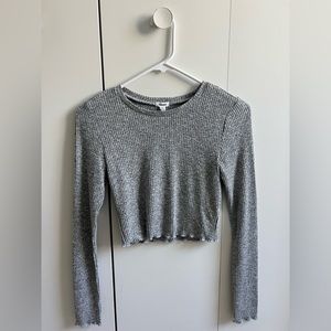 Grey long sleeve top